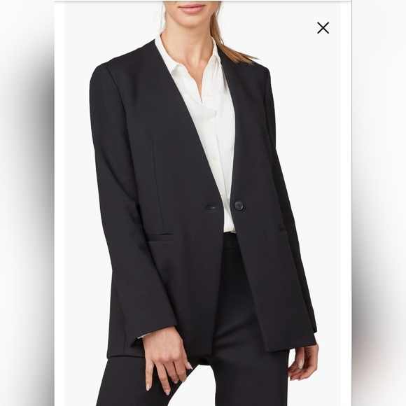 SPANX Jackets & Blazers - SPANX Black Collarless Oversized Ponte Knit Blazer Size Large #20384R